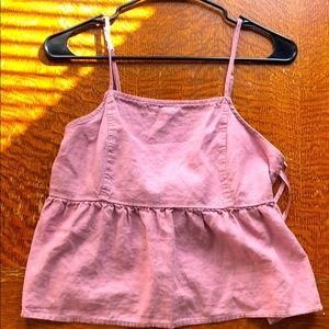 Keyhole back slight crop pink top from Pacsun
